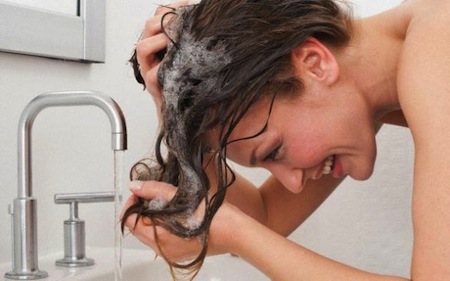 El lavado del cabello